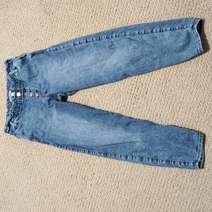 Worn Abercrombie kids high-rise mini mom jeans